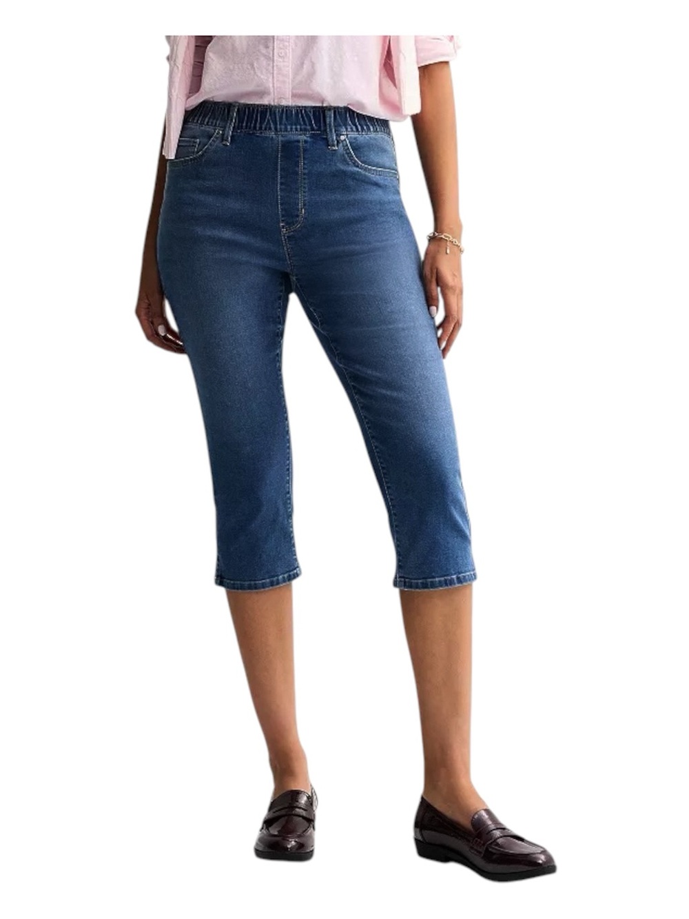 Croft & Barrow Pull-On Denim Jean Capris